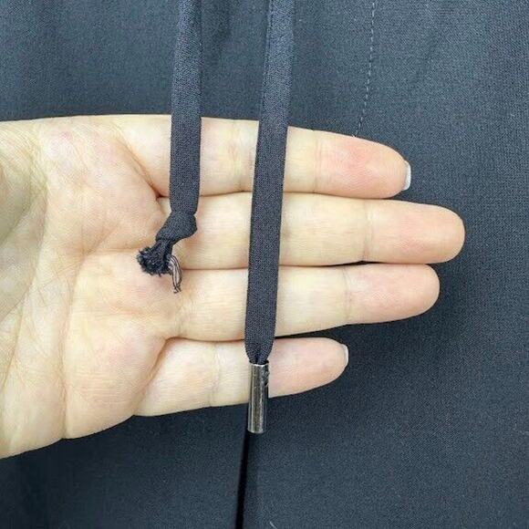 Banana Republic Pants Womens Small Black Drawstring Pockets High Rise Tapered - Picture 3 of 7